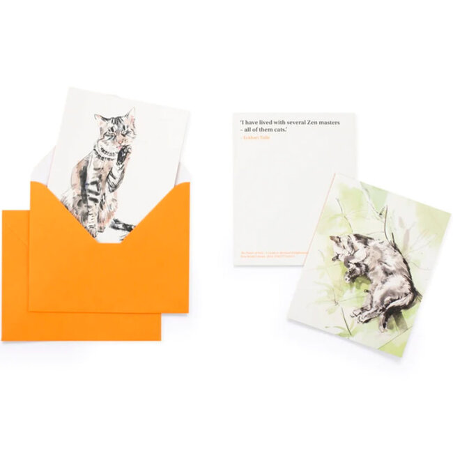 For the Love of Cats - 20 Individual Notecards with Envelopes