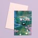 Niaski Niaski - Clawed Monet Water Lilies, Double Card with Envelope