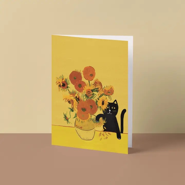 Niaski - Vincat van Gogh Sunflowers, Double Card with Envelope