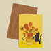 Niaski Niaski - Vincat van Gogh Sunflowers, Dubbele Kaart met Enveloppe