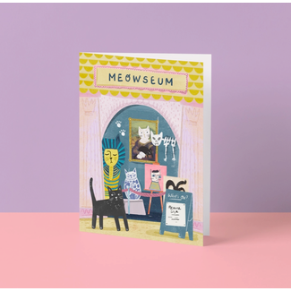 Niaski Niaski - Meowseum, Double Card with Envelope