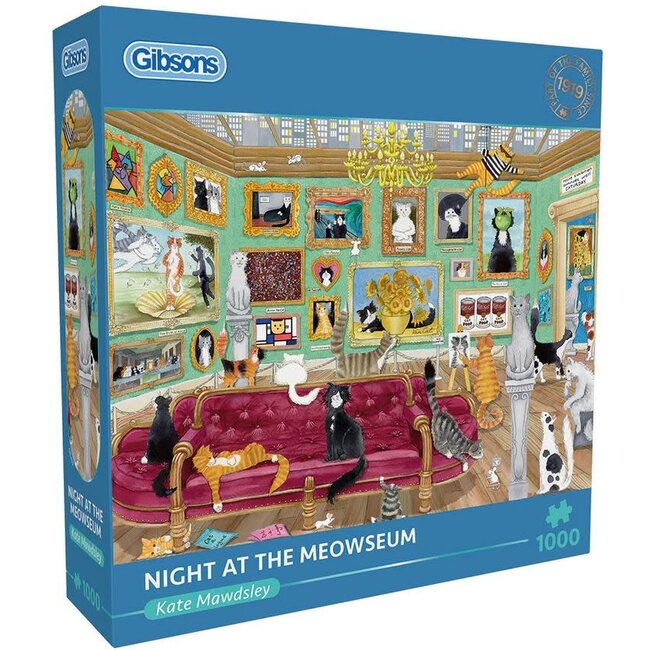 Kate Mawdsley - Night at the Meowseum, Puzzle 1000 pieces