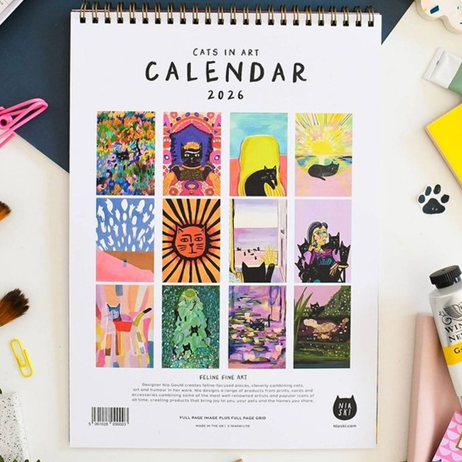 Niaski - Cats in Art Calendar 2026