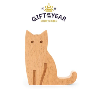 Kikkerland Smartphone Stand - Cat Beechwood