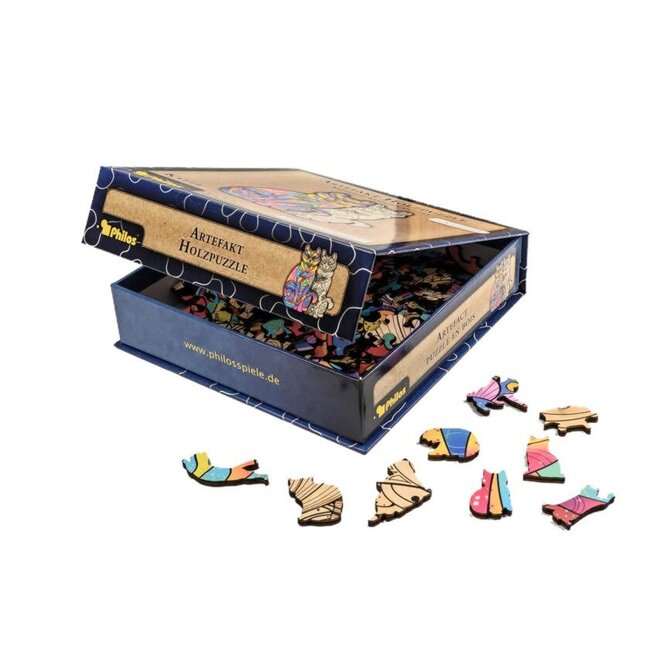 Artefakt 2 in 1 Cat - Wooden Puzzle, 160 pieces