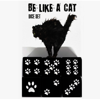 Critical Kit Ltd Be Like a Cat - Kattenpootjes Dobbelstenen Set, 6 stuks