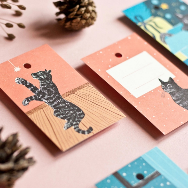 Katja Rub - Katten voor Kerstmis, Cadeau Label Set