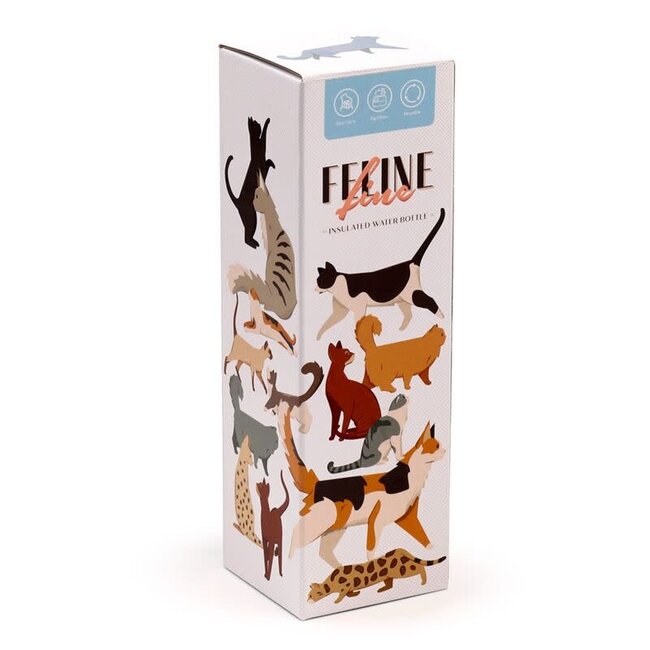 Feline Fine - Thermos All Cats met Flip Straw, 500 ml