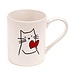 Puckator Big Tea Mug, Cat with Heart
