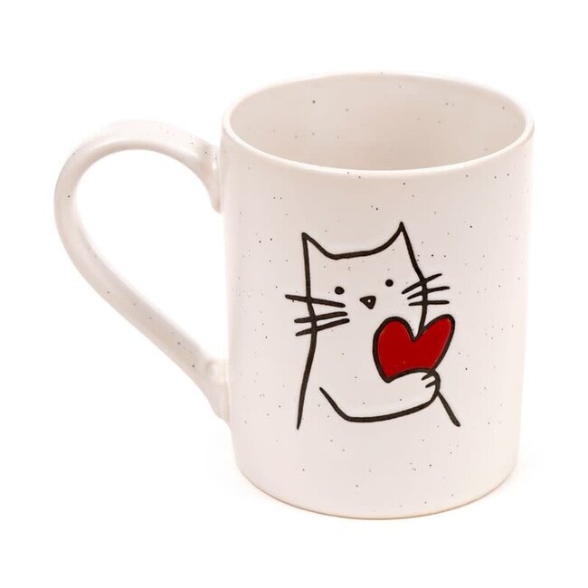 Puckator - Tea Mug, Cat with Heart