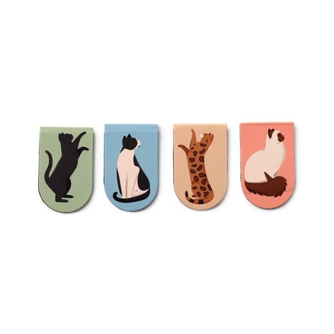 Magnetic Bookmarks - Feline Fine Cats, Set of 4