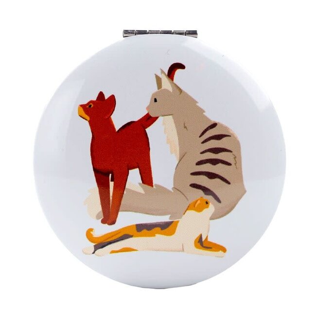 Feline Fine Cats - Compact Make Up Mirror, Blue