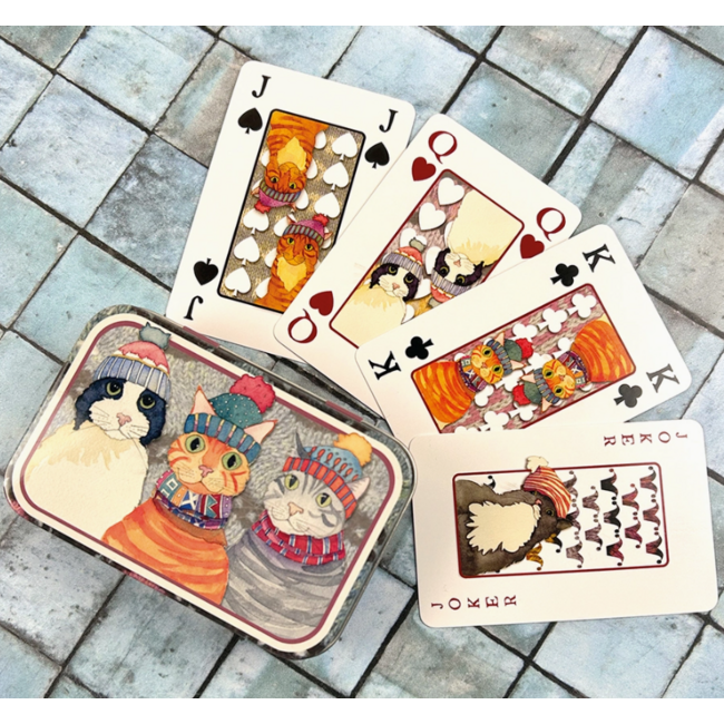 Emma Ball Ltd Emma Ball - Cats in Hats, Playing Cards in a Tin