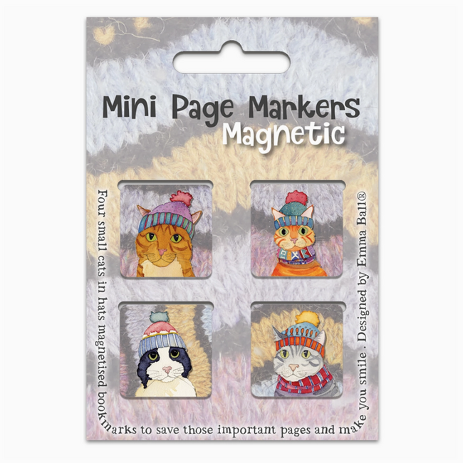 Cats in Hats, Magnetic Bookmarks 4 st