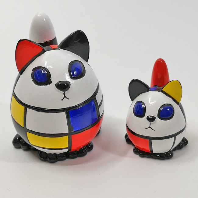 Mondriaan Katten - Menagerie Geometrique, 7 & 4,5 cm