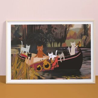 Niaski Niaski - The Cats of Shalott, Kunstdruk A4