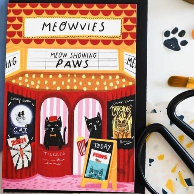 Niaski - At the Meowvies, Double Card with Envelope