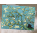 Meow & Muse - Black Cat and Almond Blossoms, Postcard 14.8 x 10.5 cm