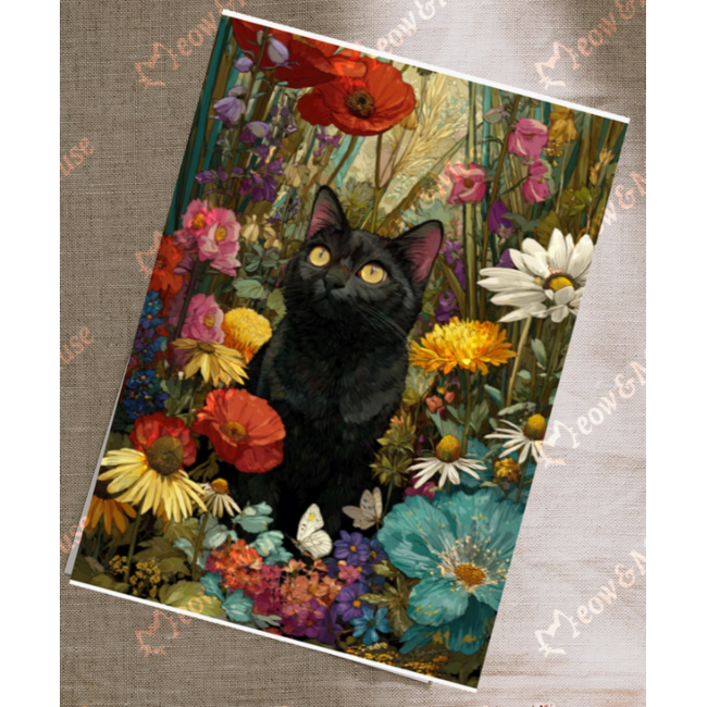 Meow and Muse Meow & Muse - The Black Cat’s Garden, Ansichtkaart 14,8 x 10,5 cm