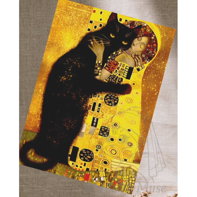 Meow and Muse Meow & Muse - Klimt Cat, Postcard 14.8 x 10.5 cm