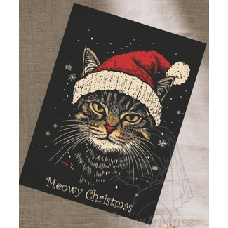 Meow & Muse - Meowy Christmas, Postcard 14.8 x 10.5 cm