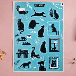 Katja Rub Katja Rub - Stickervel Cats