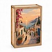 Bywood Mini Jigsaw Hout Puzzel- Mediterranean Sunset with Black Cat