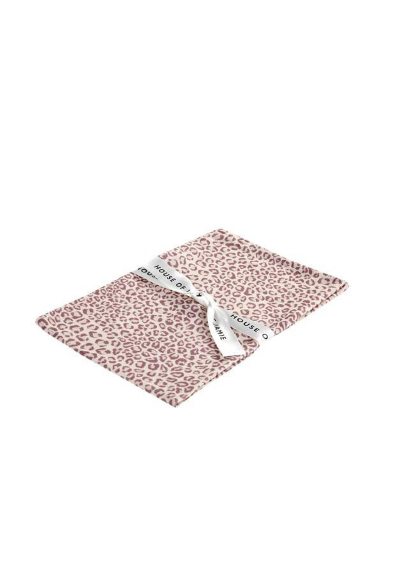 House Of Jamie House of Jamie orchid leopard Swaddle 70x70