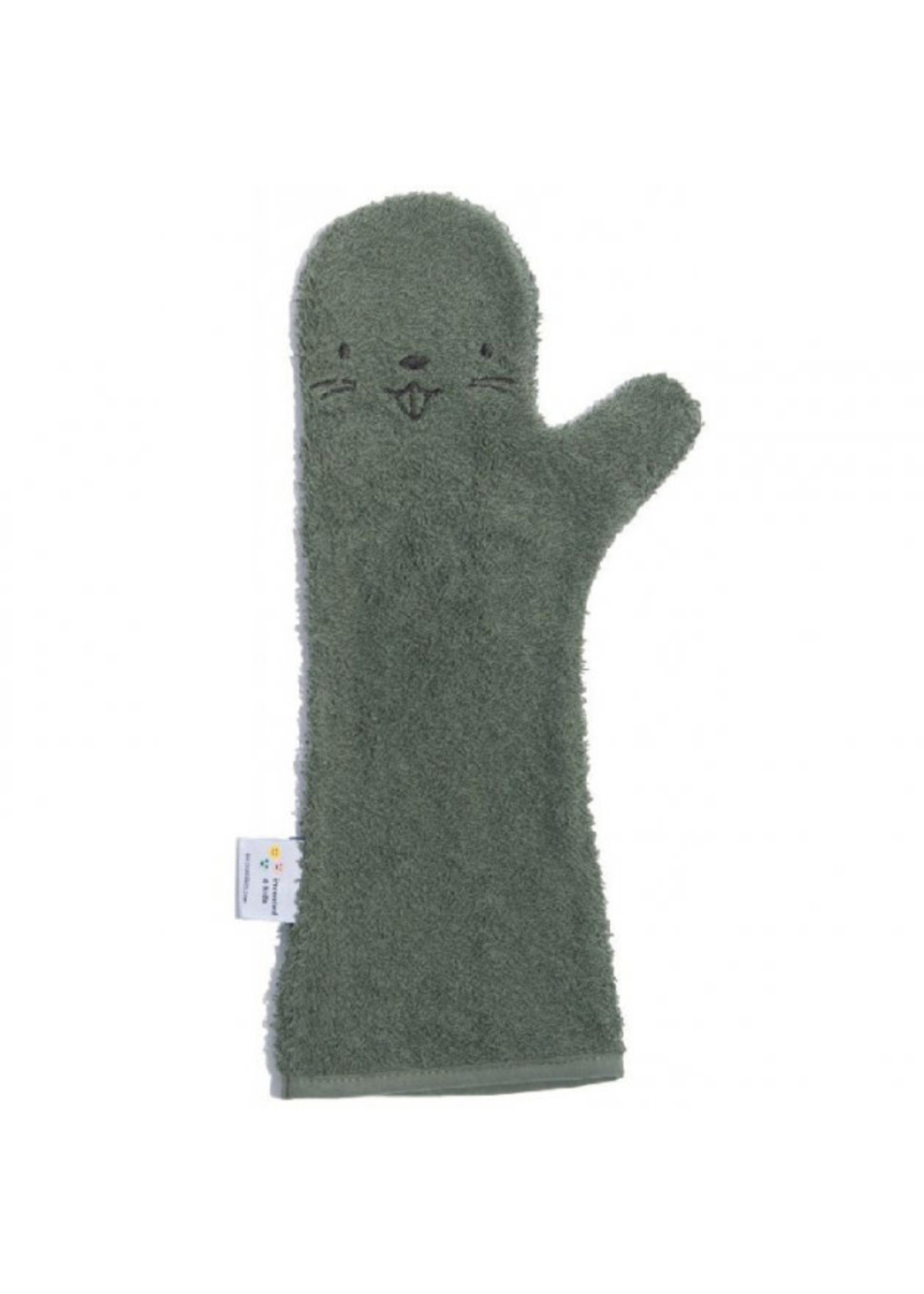 Invented for Kids Baby Shower Glove Beaver Dark Green