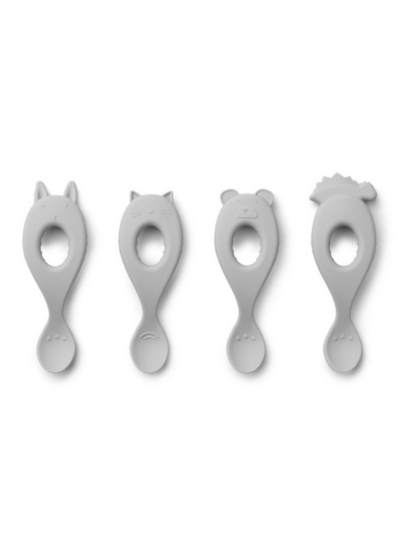 Liewood Liewood Livia Dumbo Grey Silicone lepelset (4st)