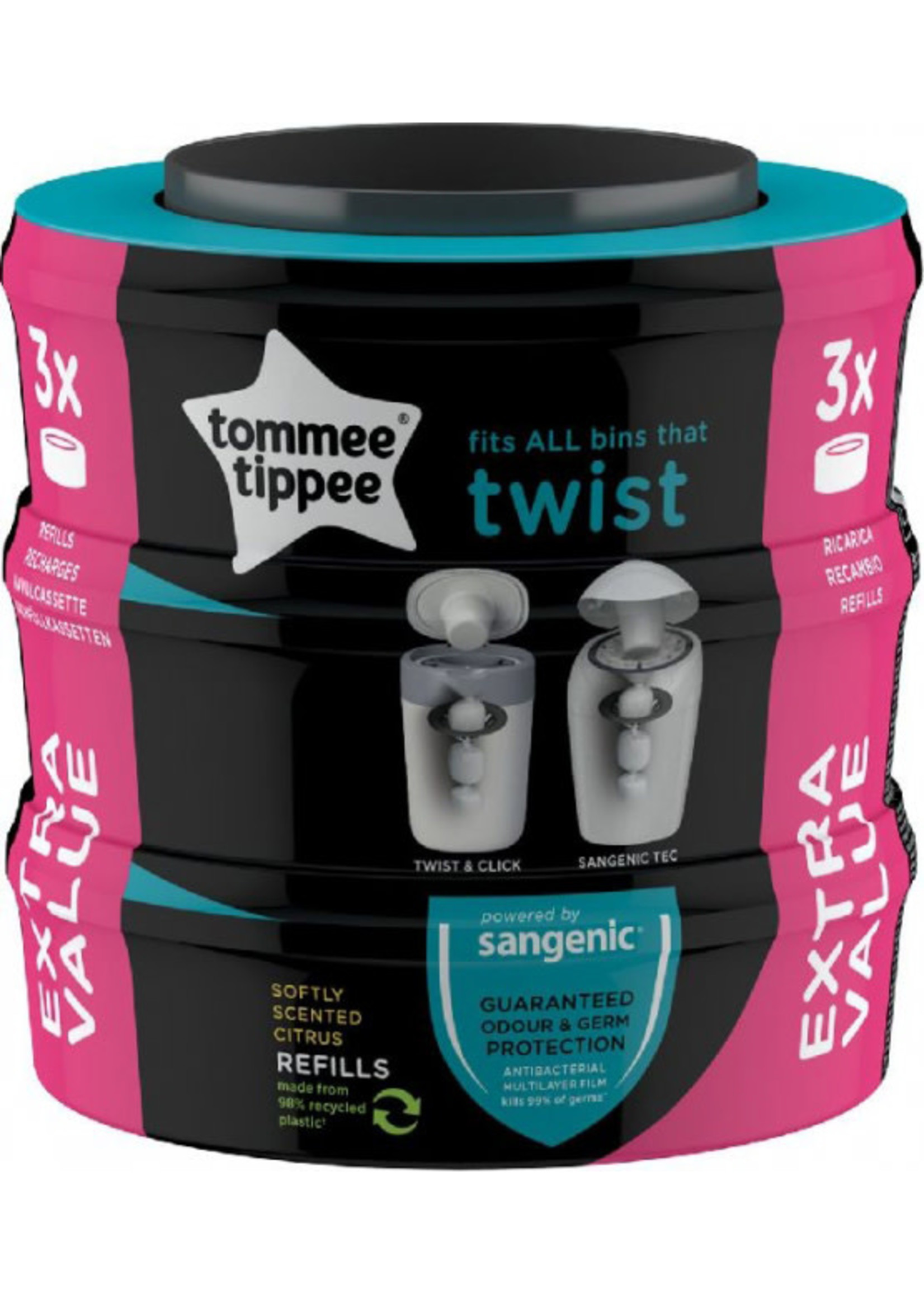 Tommee Tippee Tommee Tippee Sangenic Twist Navulling (3-pack)