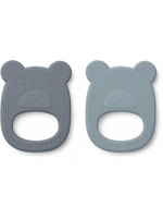 Liewood Liewood Geo Teether Mr Bear Blue Mix (2-pack)