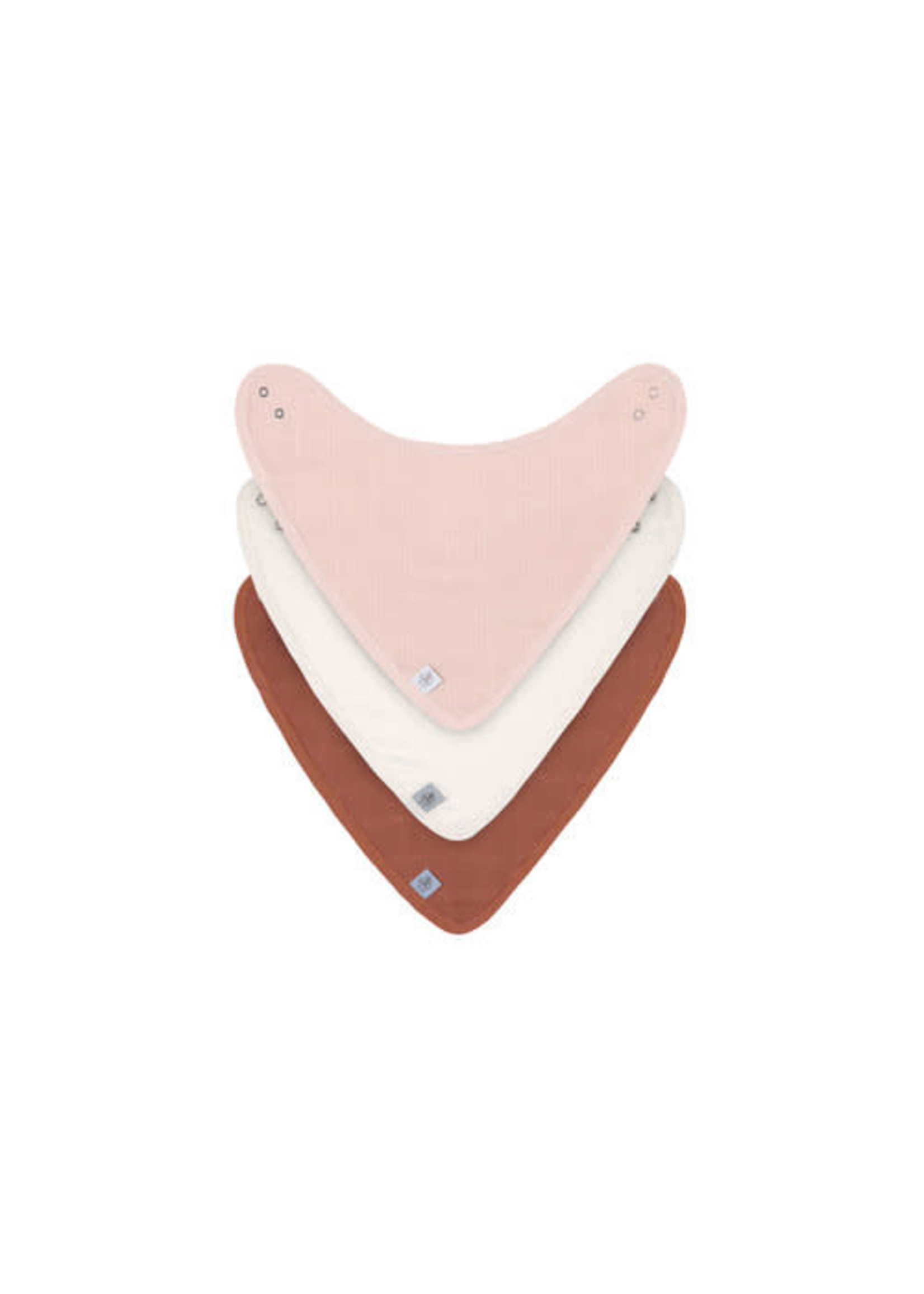 Lässig Lässig Pink/Milk/Rust Muslin/Terry Bandana (3pcs)