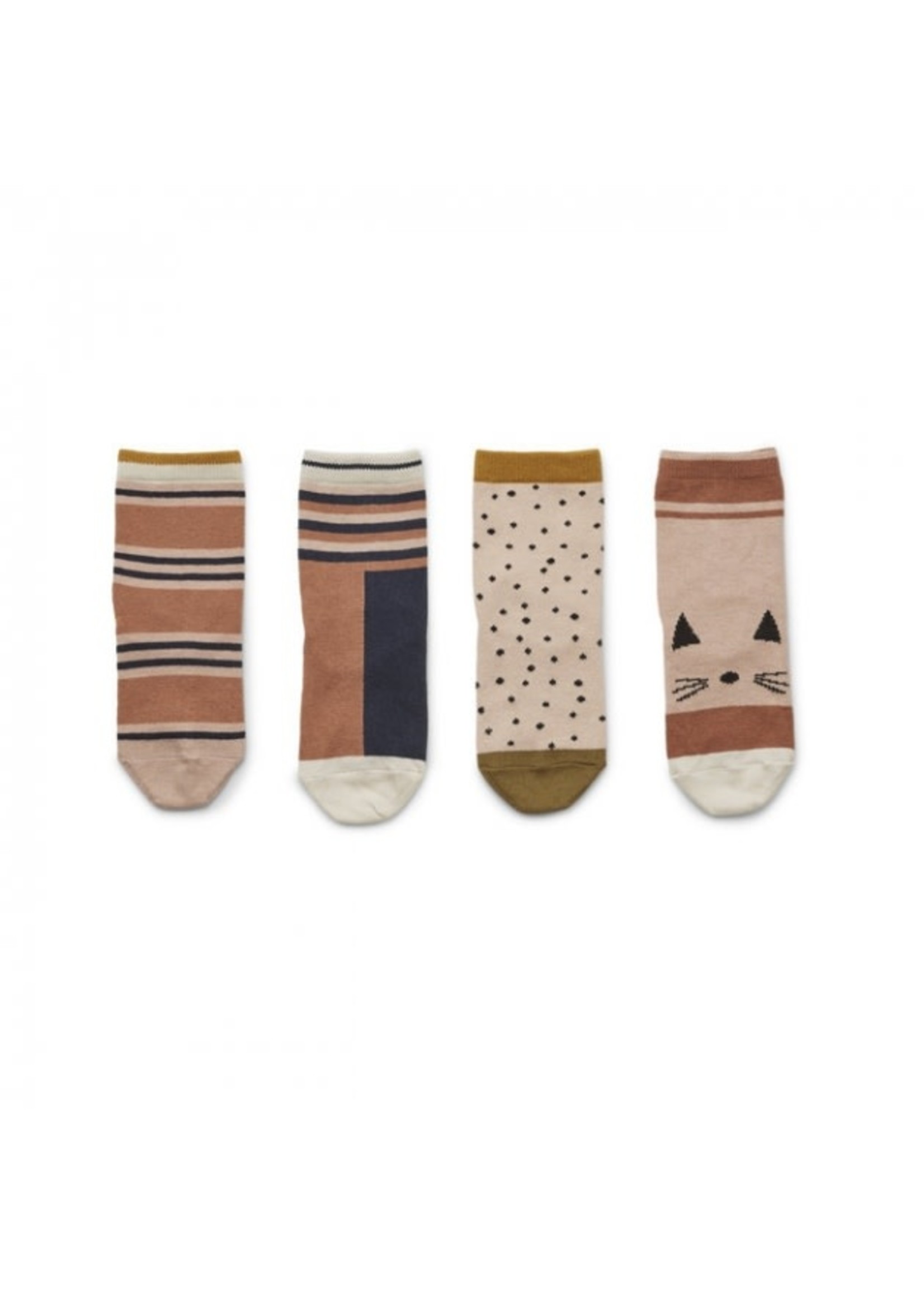 Liewood Liewood Silas Cotton Socks Rose Multi Mix (4-pack)