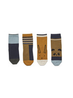 Liewood Liewood Silas Cotton Socks Olive Green Multi Mix (4-pack)