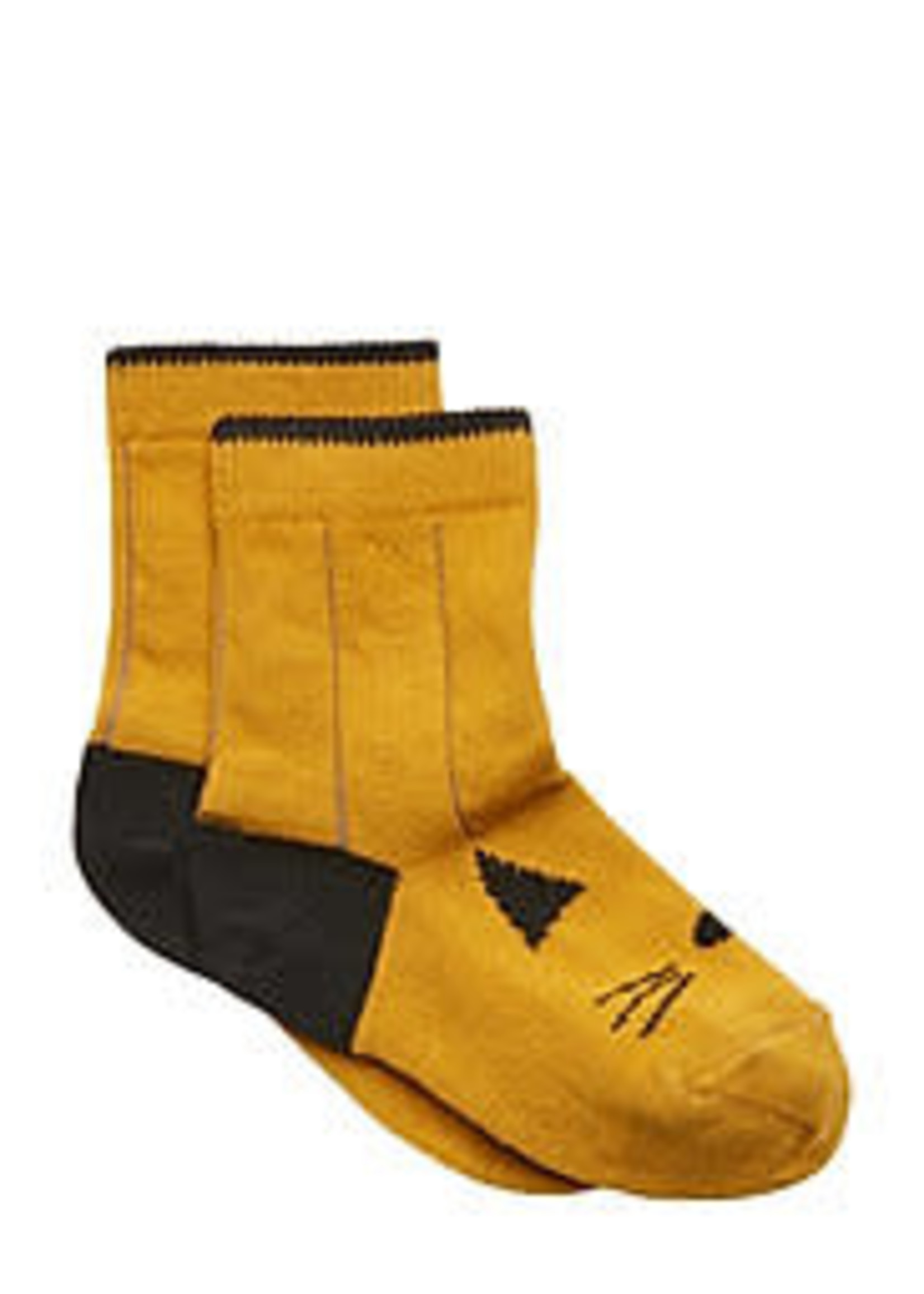 Liewood Liewood Silas Cotton Socks Cat Mustard (2-pack)