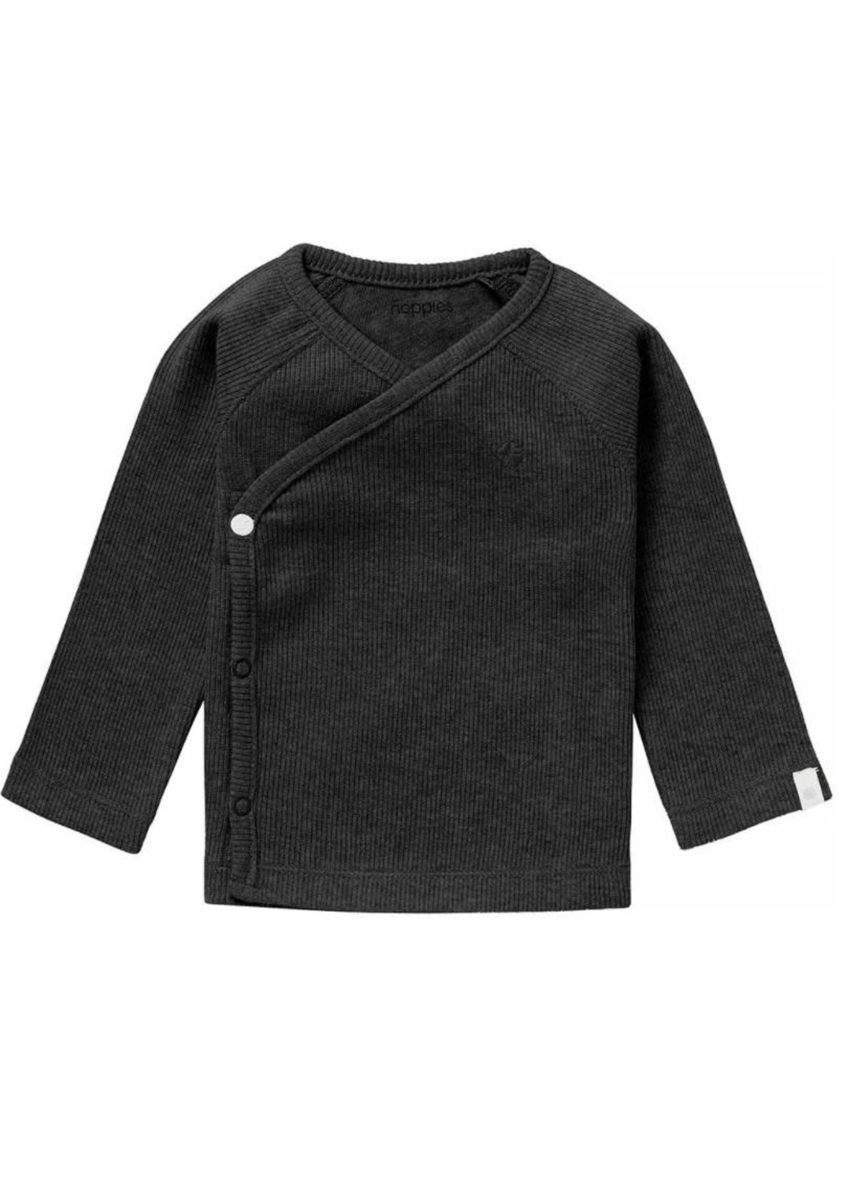 Noppies Noppies Nanyuki Longsleeve met overslag Dark Grey Melange