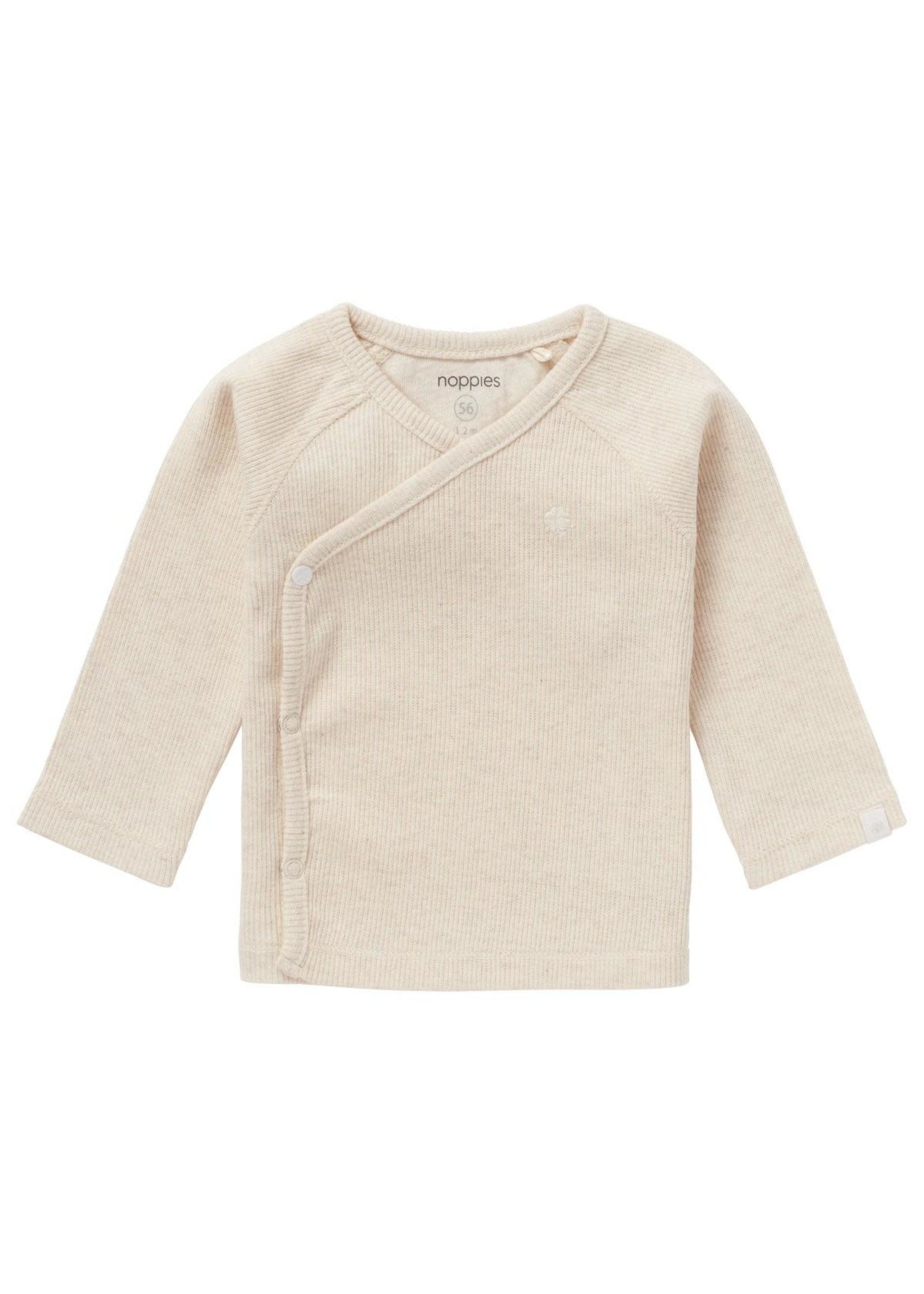 Noppies Noppies Nanyuki Longsleeve met overslag Oatmeal Melange