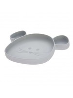 Lässig Lässig LIttle Chums Mouse Grey Silicone Plate