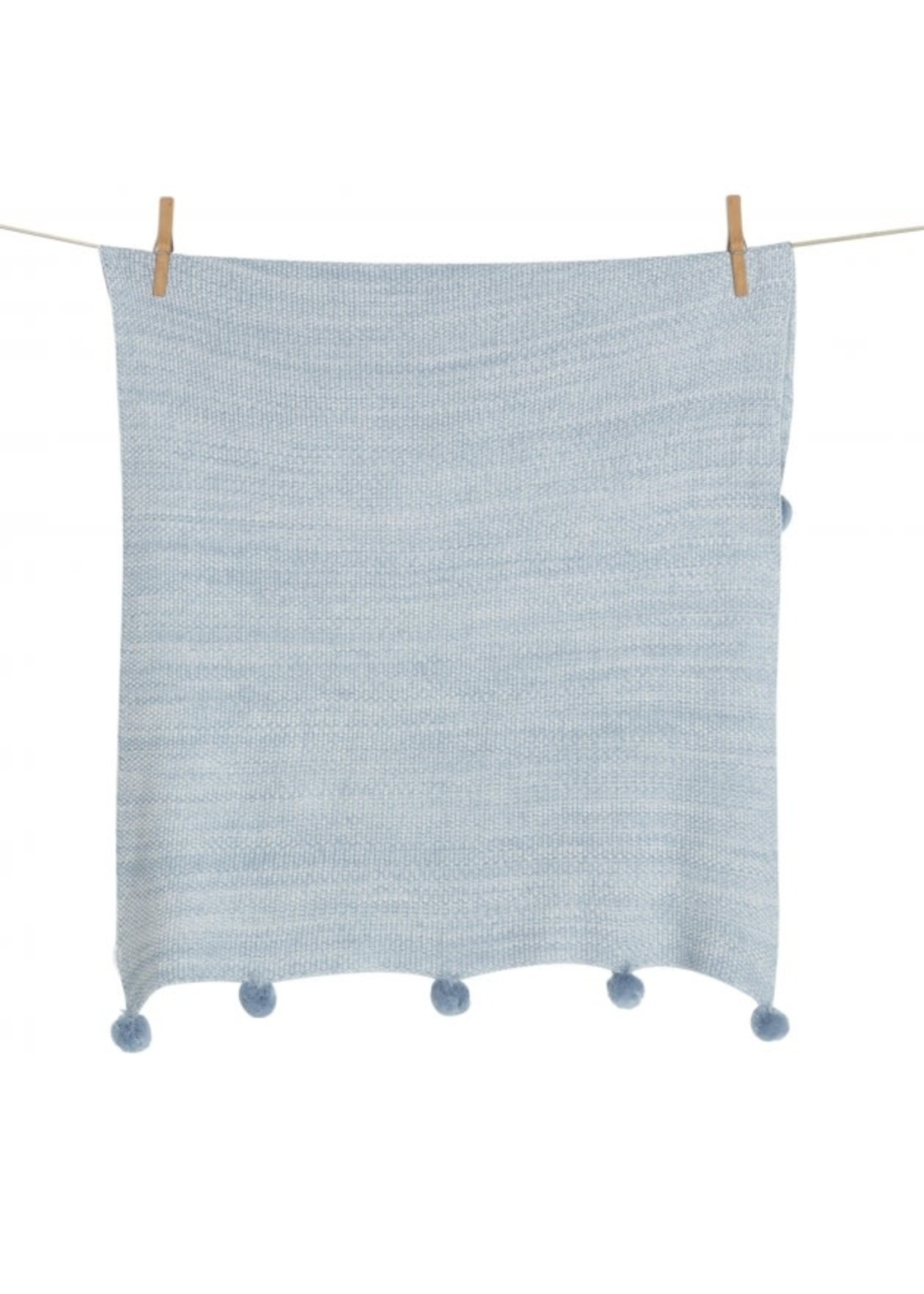 Quax Quax Knitted blanket Pom On the go blue