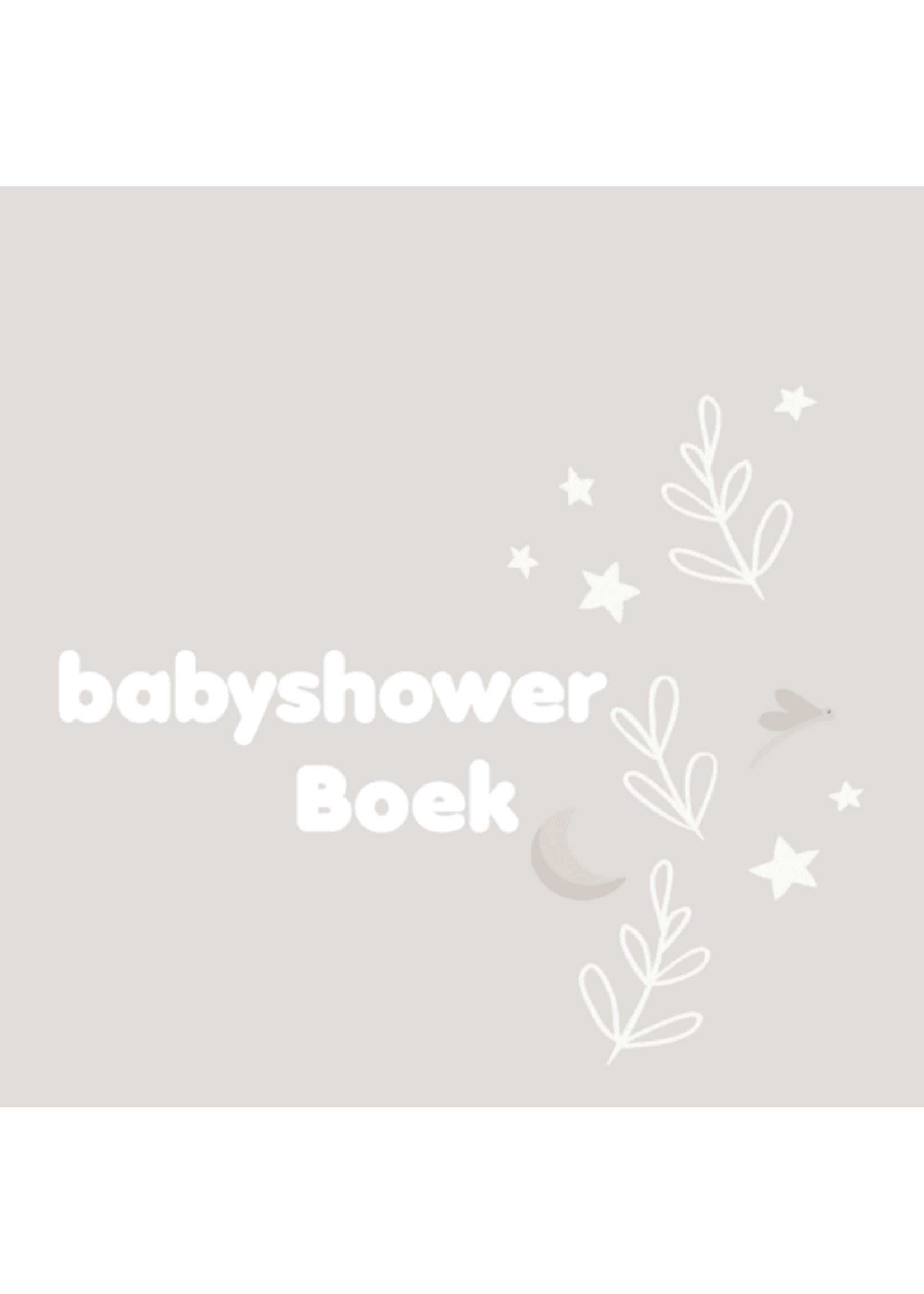 Babyshowerboek zand