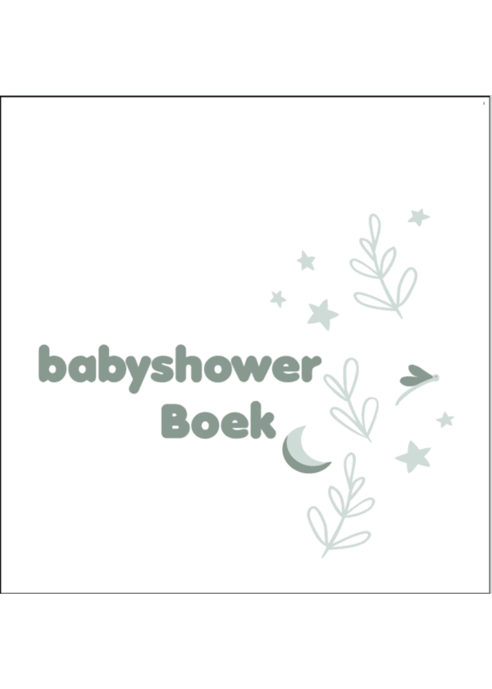 Babyshowerboek wit/groen