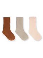 Konges Slojd Konges Slojd Rib Socks Sun/Leather/Milk (3-pack)