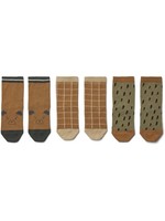 Liewood Liewood Silas Cotton Socks Golden Caramel Multi Mix (3-pack)