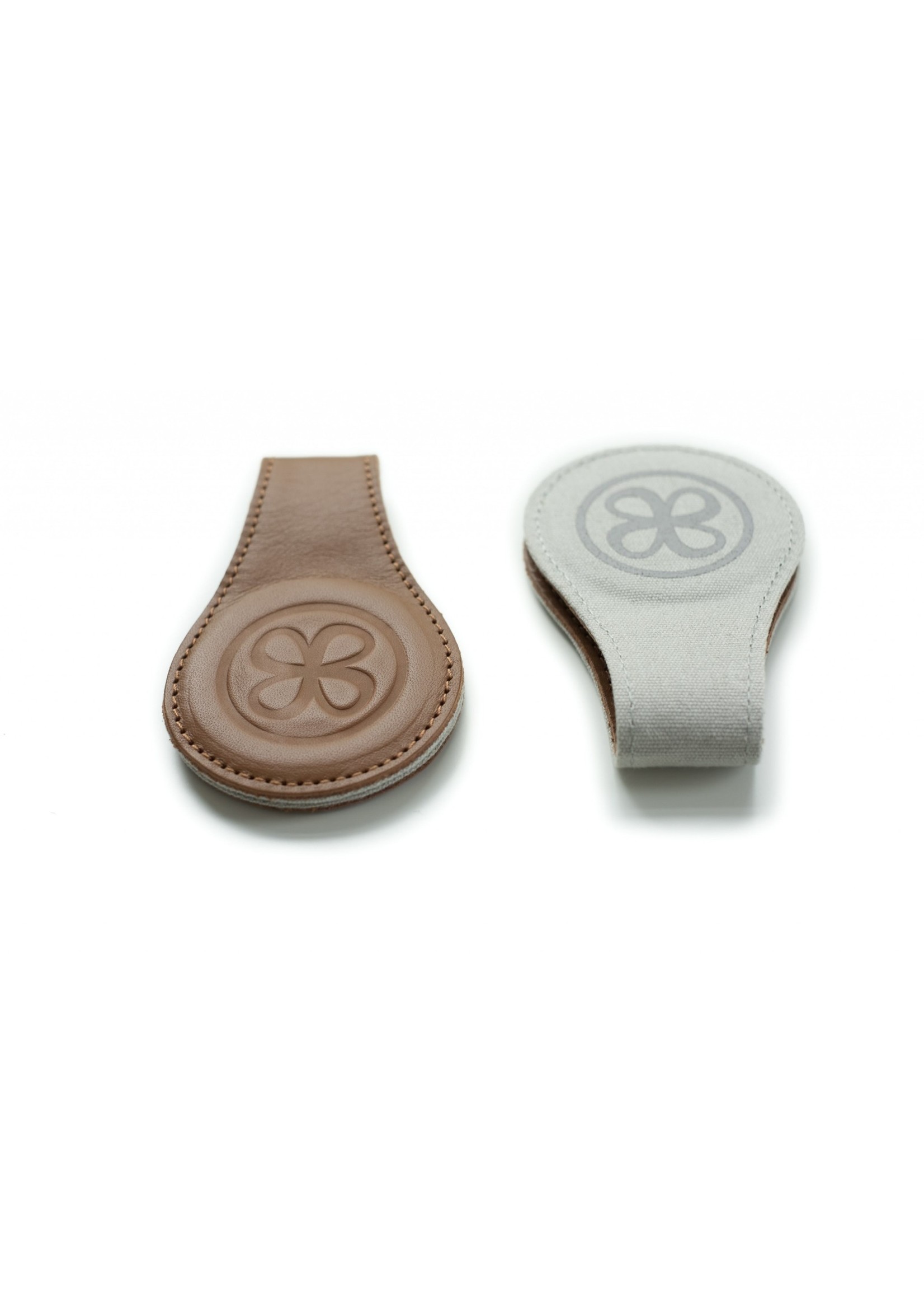 cloby Cloby Leather clips brown/grey