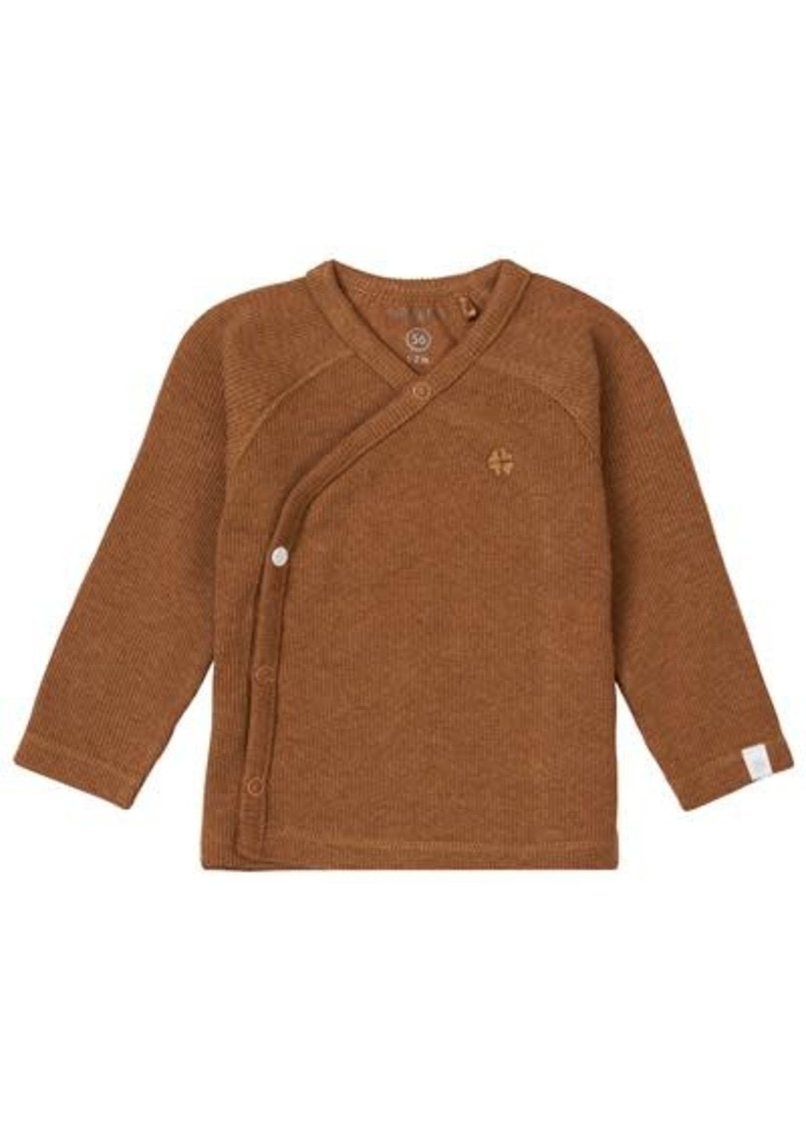 Noppies Noppies Nanyuki Longsleeve met overslag Chipmunk Melange