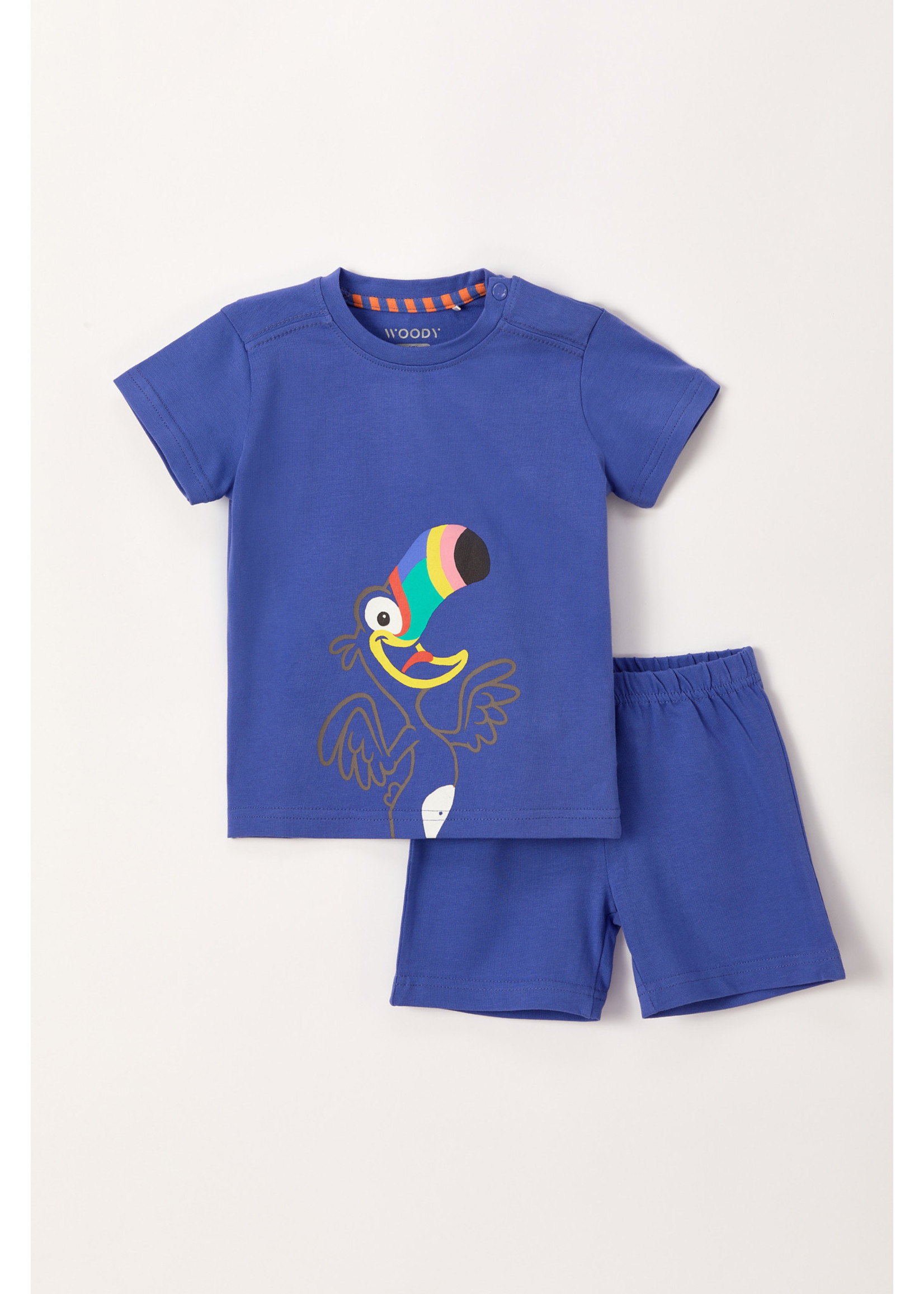 Woody Woody Unisex Pyjama blauw toekan mt 62