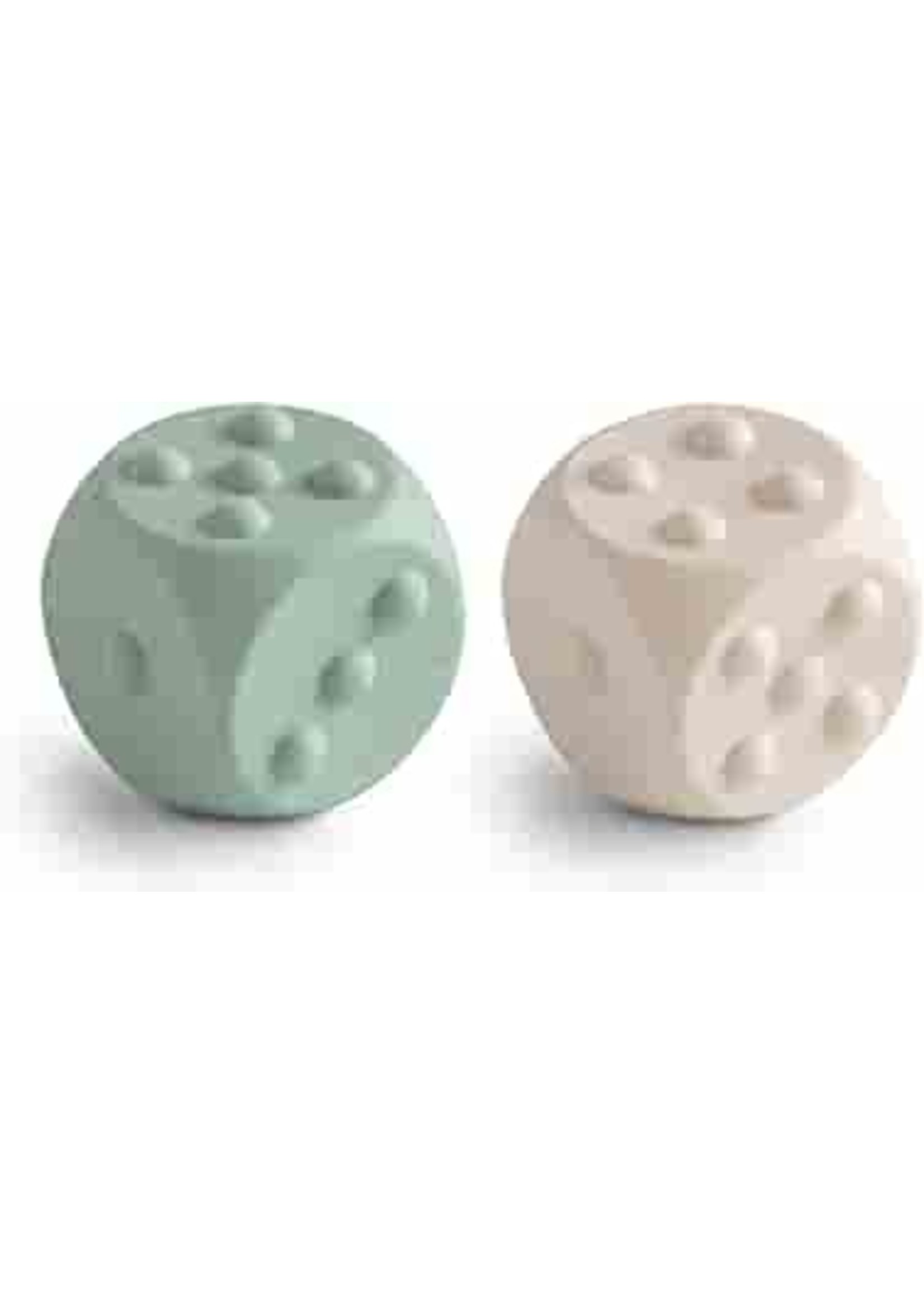 Mushie Mushie Cambridge Blue/Shifting sand Dices