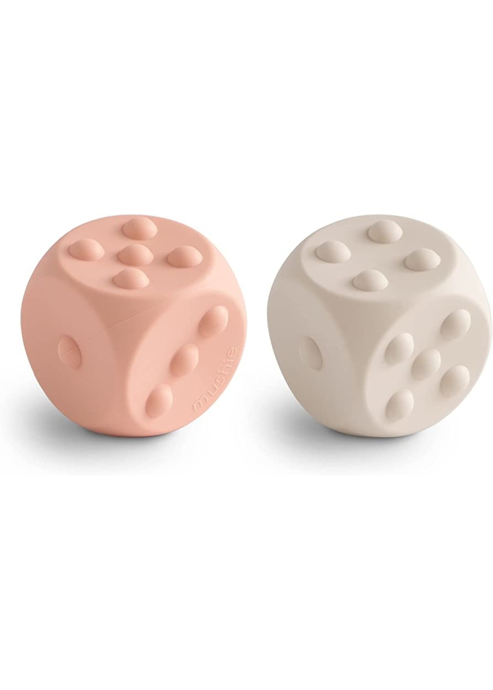 Mushie Mushie Blush/Shifting sand Dices