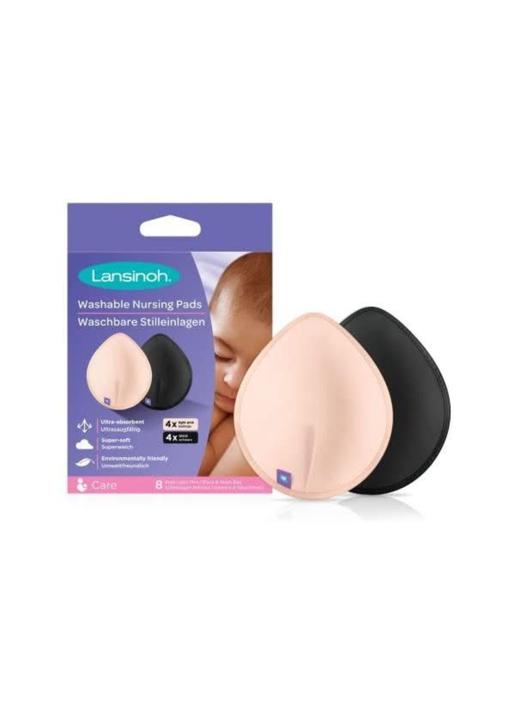 lansinoh Lansinoh Wasbare zoogcompressen (8stuks 4xpink+4xblack)